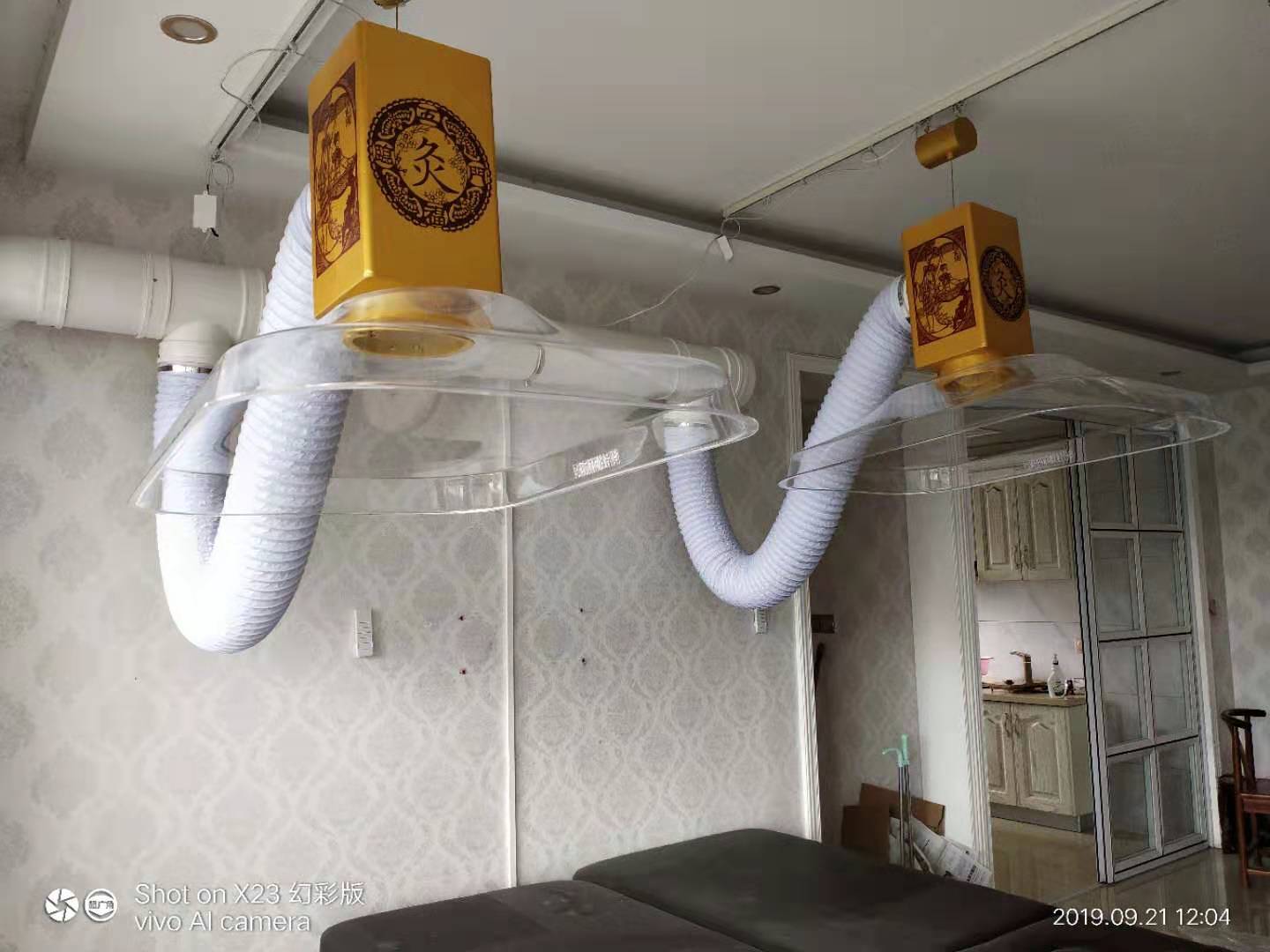 浙江艾灸會所（華仔）艾灸排煙系統安裝完工