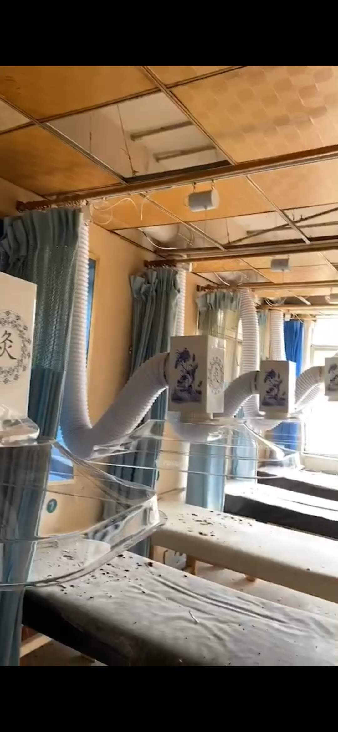 山東中醫院（華仔）專業艾灸排煙系統安裝完工