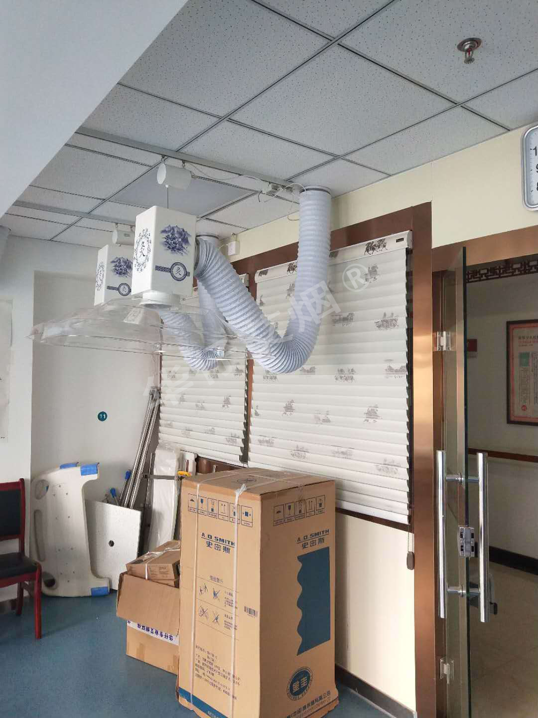 合肥中醫院（華仔）艾灸排煙系統安裝完工